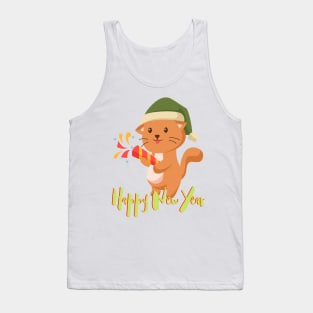 Cute Kitty HAPPY NEW YEAR! Tank Top